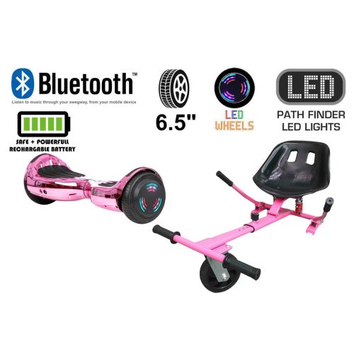 Pink Chrome Bluetooth Swegway Segway Hoverboard and HK5 Pink