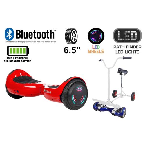 Red Bluetooth Swegway Segway Hoverboard and BK2 Hoverbike White