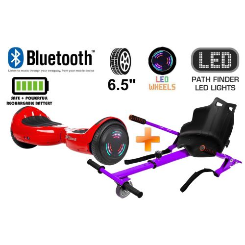 Red Bluetooth Swegway Segway Hoverboard and HK4 Purple