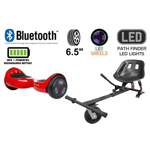 Red Bluetooth Swegway Segway Hoverboard and Hoverkart HK5 Black