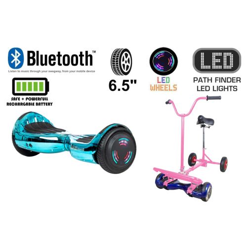 Blue / Turquoise Chrome Bluetooth Swegway Segway Hoverboard and BK2 Hoverbike Pink