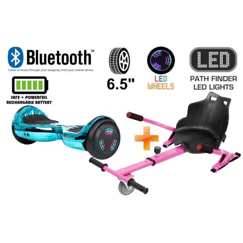Blue / Turquoise Chrome Bluetooth Swegway Segway Hoverboard and HK4 Pink