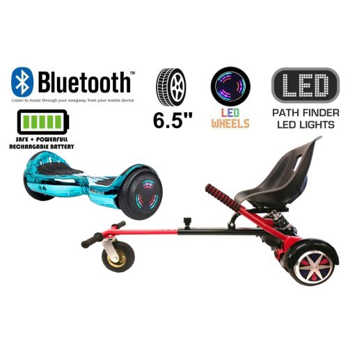 Blue / Turquoise Chrome Bluetooth Swegway Segway Hoverboard and HK5