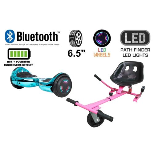 Blue / Turquoise Chrome Bluetooth Swegway Segway Hoverboard and HK5 Pink