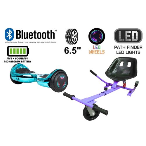 Blue / Turquoise Chrome Bluetooth Swegway Segway Hoverboard and HK5 Purple