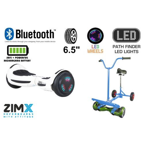 White Bluetooth Swegway Segway Hoverboard and BK2 Hoverbike Blue