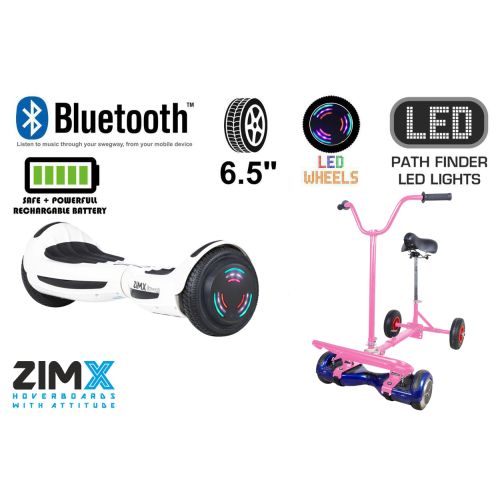 White Bluetooth Swegway Segway Hoverboard and BK2 Hoverbike Pink