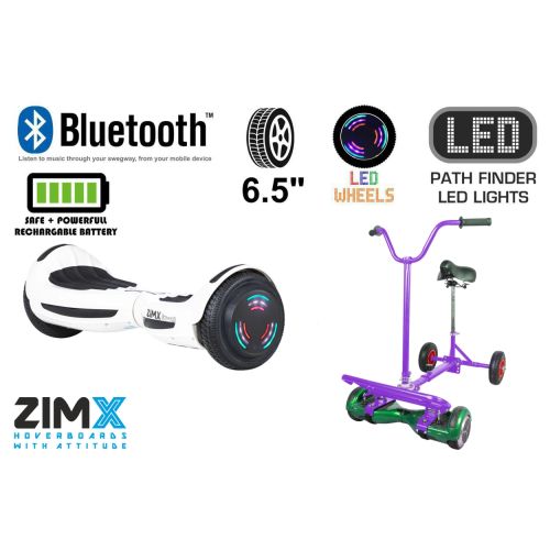 White Bluetooth Swegway Segway Hoverboard and BK2 Hoverbike Purple