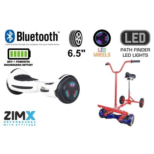 White Bluetooth Swegway Segway Hoverboard and BK2 Hoverbike Red