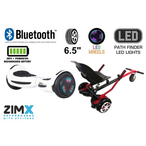 White Bluetooth Swegway Segway Hoverboard and Hoverkart HK5 