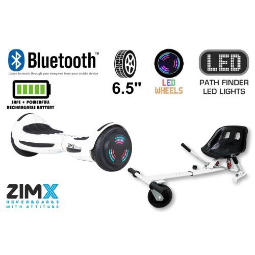 White Bluetooth Swegway Segway Hoverboard and Hoverkart HK5 White