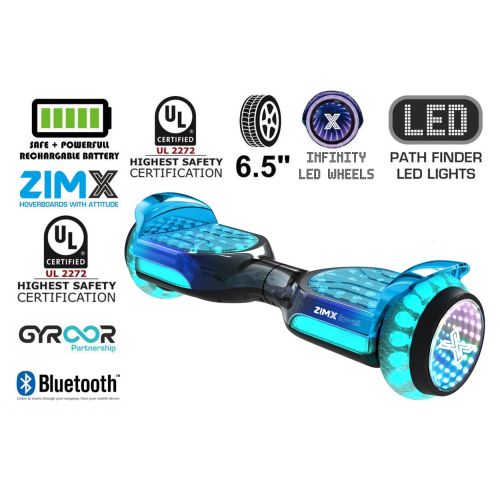 Grey Blend Power G11 Hoverboard Swegway with Bluetooth and INFINITY LED Tyres & Wheels + LED Foot Pads UL2272 Certified