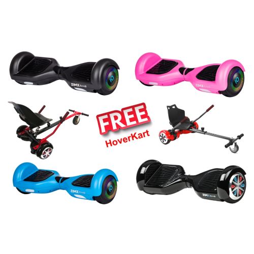 Refurbed 6.5" Hoverboard Swegway with LED Wheels + Hoverkart 
