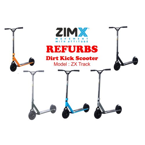 REFURBED - ZIMX ZX TRACK DIRT SCOOTER - SUITS 8 YRS+